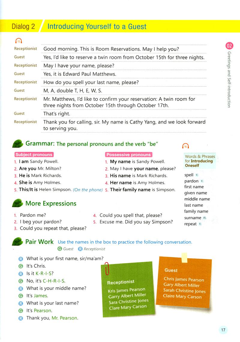 English For Tourism And Restaurants - Book 1 (Kèm file MP3)
