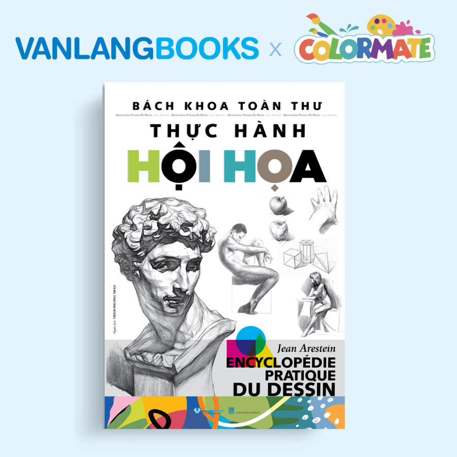 Sách Bách Khoa Toàn Thư - Thực Hành Hội Họa + Hộp Giấy 24 Cây Phấn Màu Soft Pastel - Vanlangbooks x Colormate