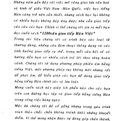 1200 Câu Giao Tiếp Hàn - Việt (Kèm CD)