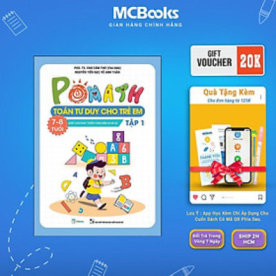 Sách - Pomath Toán Tư Duy Cho Trẻ Em 7 – 8 Tuổi - Combo 2 Tập - MCBooks