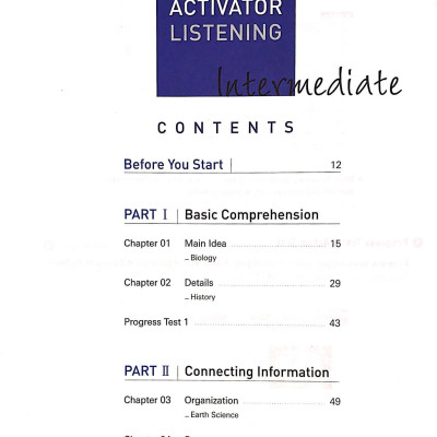 TOEFL iBT Activator Listening Intermediate (Kèm CD)