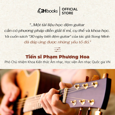 Sách học guitar, Sách 45  ngày biết đệm guitar, tự học guitar cơ bản, giáo trình guitar, học đàn guitar- 2HBooks