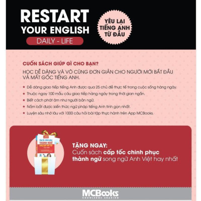 Sách - Restart Your English – Daily Life - Yêu Lại Tiếng Anh Từ Đầu - MCBooks
