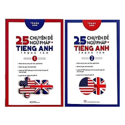 Combo 25 Chuyên đề ngữ pháp tiếng anh trọng tâm ( trọn bộ tập 1+2 )