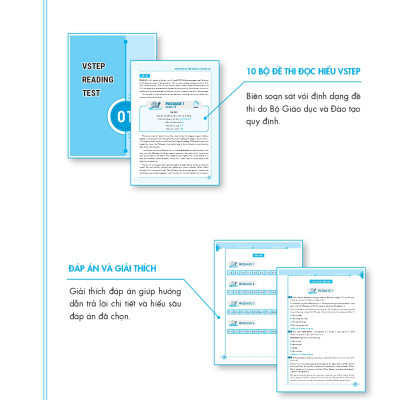 Sách 10 bộ đề thi Đọc hiểu Vstep B1-B2-C1 (tiếng Anh bậc 3,4,5)|Ôn thi TOEFL iBT reading, Vstep reading