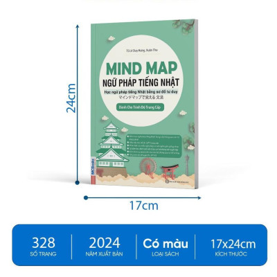Sách - Mindmap Ngữ Pháp Tiếng Nhật Qua Sơ Đồ Tư Duy - Dành Cho Trình Độ Trung Cấp - MCBooks