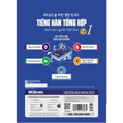 Sách - Tiếng Hàn Tổng Hợp Dành Cho Người Việt Nam - Sơ Cấp 1 - Sách Bài Học - Bản Trắng Đen - MCBooks