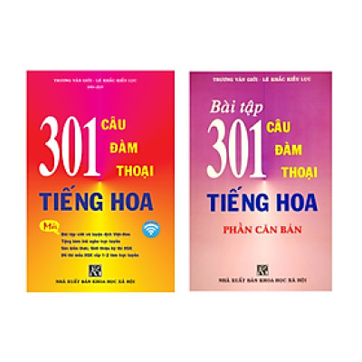 Sách - Combo: 301 Câu Đàm Thoại Tiếng Hoa +Bài tập 301 câu đàm thoại phần căn bản (BẢN MỚI NHẤT - KHỔ LỚN)