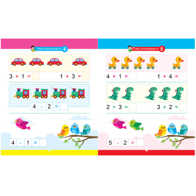 Sách - Bộ Vở viết xóa được - Làm toán không sợ sai - Wipe Clean - (4 cuốn + tặng kèm 2 bút)