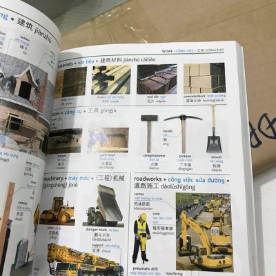 Combo 2 sách Từ điển hình ảnh Tam Ngữ Trung Anh Việt  16000 từ có mp3 nghe qua app– Pons General Reference Visual English Vietnamese Chinese Trilingual Dictionary +Phân tích đáp án các bài luyện dịch Tiếng Trung +DVD tài liệu