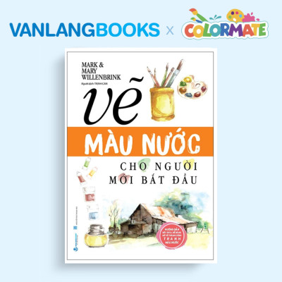 Sách Vẽ Màu Nước Cho Người Mới Bắt Đầu (Tái Bản 2025) + Hộp 12 Tuýp Màu Vẽ Gouache Paint - Vanlangbooks x Colormate
