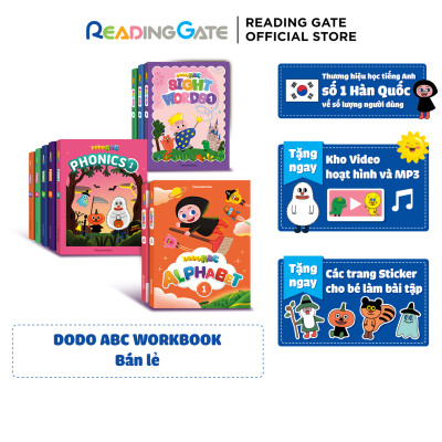 Sách DODO ABC WORKBOOK - PHONICS 1 READING GATE Cho Bé Từ 5 Đến 8 Học Ngữ Âm, Đánh Vần Tiếng Anh 