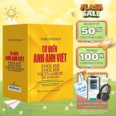 Sách - Từ Điển Anh Anh Việt Phiên Bản Bìa Cứng Màu Vàng - Giải Nghĩa Đầy Đủ Ví Dụ Phong Phú