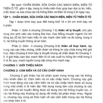 Chẩn Đoán, Sửa Chữa Các Mạch Điện, Điện Tử Trên Ô Tô
