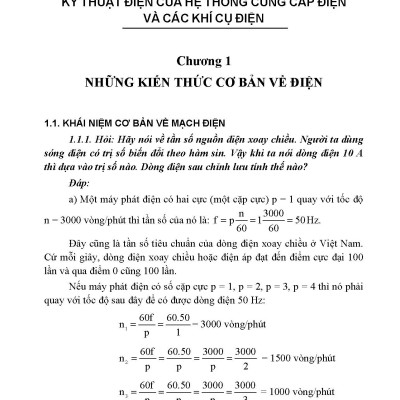 Hỏi Đáp Về Kỹ Thuật Điện Ứng Dụng