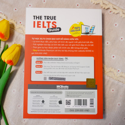 Sách - The True Ielts Guide - Cẩm nang hướng dẫn tự học IELTS chuẩn cho người mới bắt đầu - Tặng tài khoản học tập