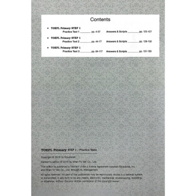 TOEFL Primary Step 1 - Practice Test (Kèm CD)
