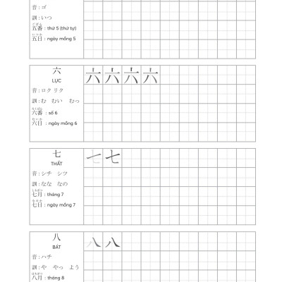 Tập Viết Tiếng Nhật - Tập 1