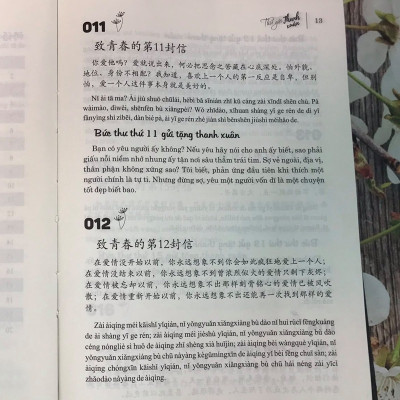 Combo 2 sách 999 bức thư viết cho chính mình song ngữ Trung việt có phiên âm MP3 nghe+ gởi tôi thời thanh xuân song ngữ Trung việt có phiên âm có mp3 nghe+DVD tài liệu