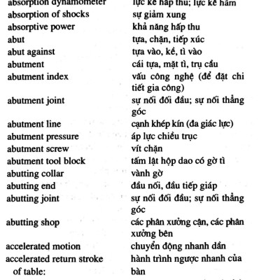 Từ Điển Cơ Khí Và Công Trình Anh -Việt 40.000 Từ