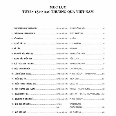 Tuyển Tập Tình Ca Quê Hương - Thương Quá Việt Nam