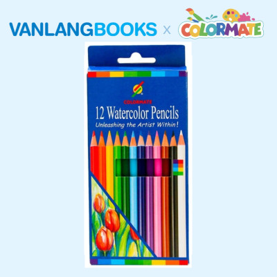 Sách 101 Bước Vẽ Chì Căn Bản Trong Hội Họa + Hộp 12 Bút Chì Màu Nước WCP-12H - Vanlangbooks x Colormate