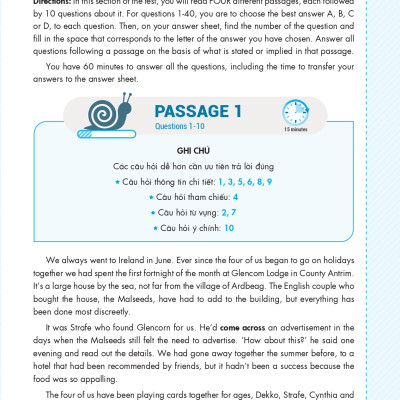 Sách 10 bộ đề thi Đọc hiểu Vstep B1-B2-C1 (tiếng Anh bậc 3,4,5)|Ôn thi TOEFL iBT reading, Vstep reading