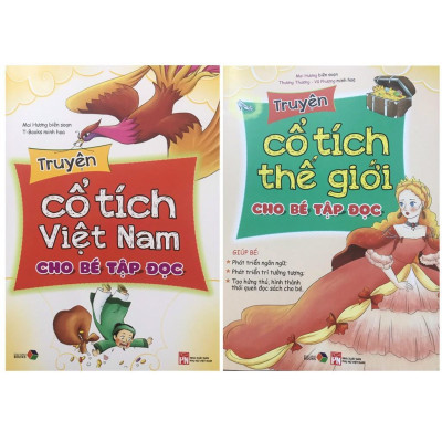 Sách - Truyện Cổ Tích Thế Giới Cho Bé Tập Đọc + Truyện Cổ Tích Việt Nam Cho Bé Tập Đọc - Combo 2 Cuốn - MCBooks