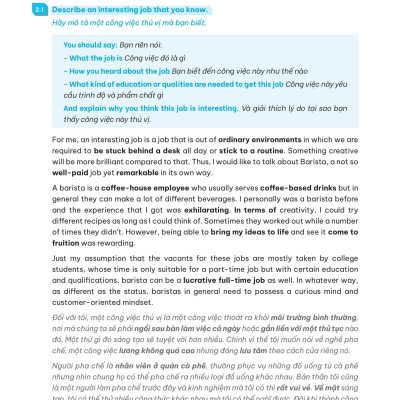 IELTS Sample Speaking Part 1-2-3 Tuyển Tập Câu Trả Lời Mẫu Hay Nhất