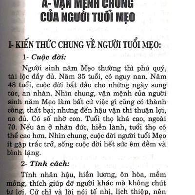 Tính Cách Và Tài Vận Tuổi Mão