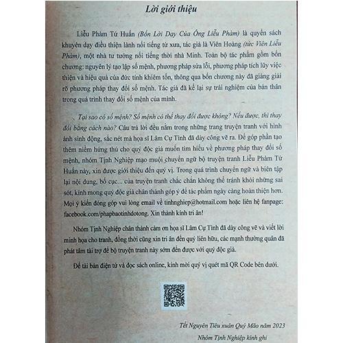 Sách - Liễu Phàm Tứ Huấn -Truyện Tranh Phật Giáo - Chính Thông