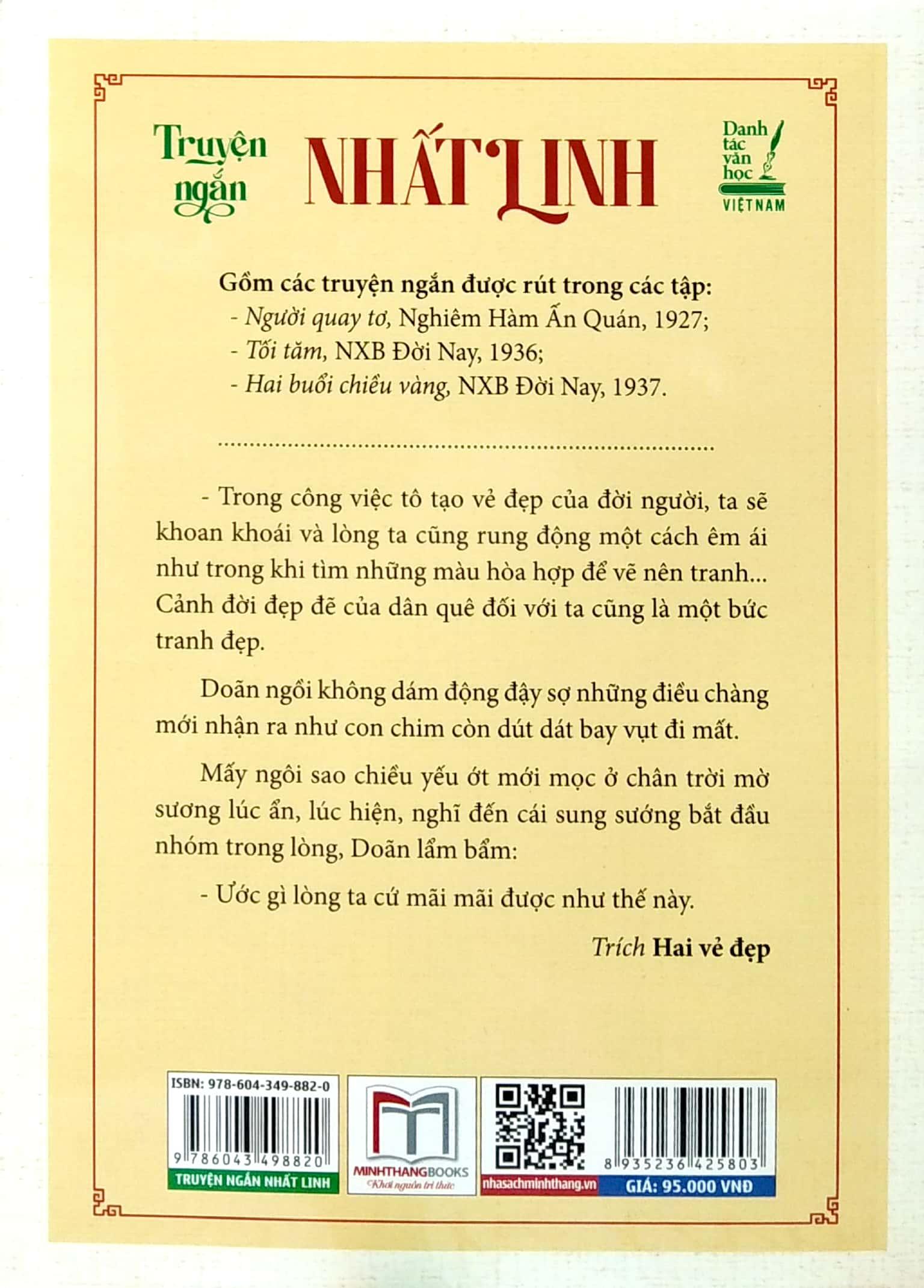 Danh Tác Văn Học Việt Nam - Truyện Ngắn Nhất Linh