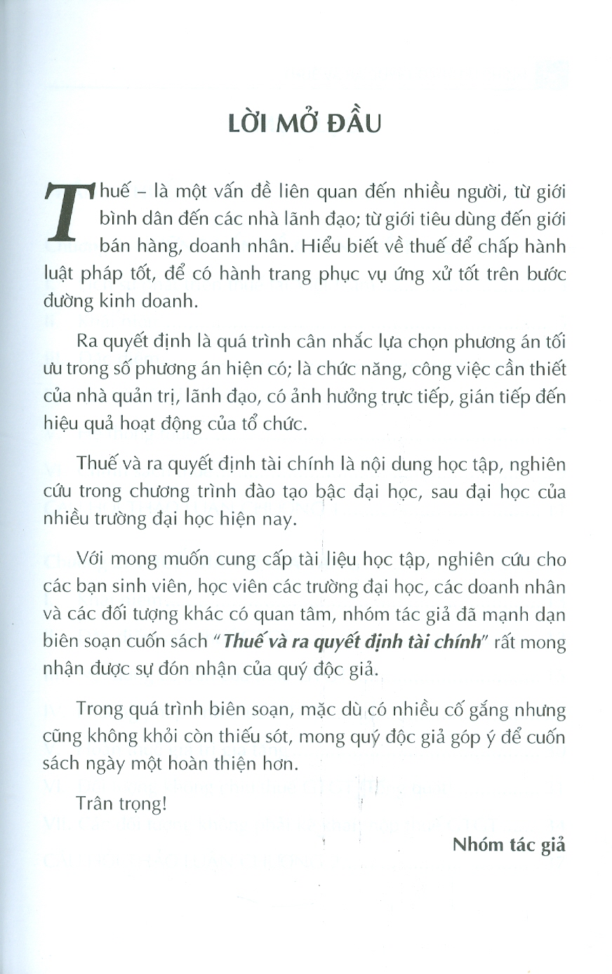 Thuế Và Ra Quyết Định Tài Chính - TS. Phạm Châu Thành; ThS. Hứa Trung Phúc