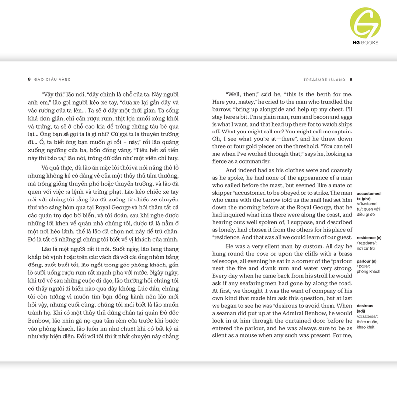 Đảo giấu vàng - Sách song ngữ kinh điển, có note từ vựng, tặng kèm file nghe - HG Books