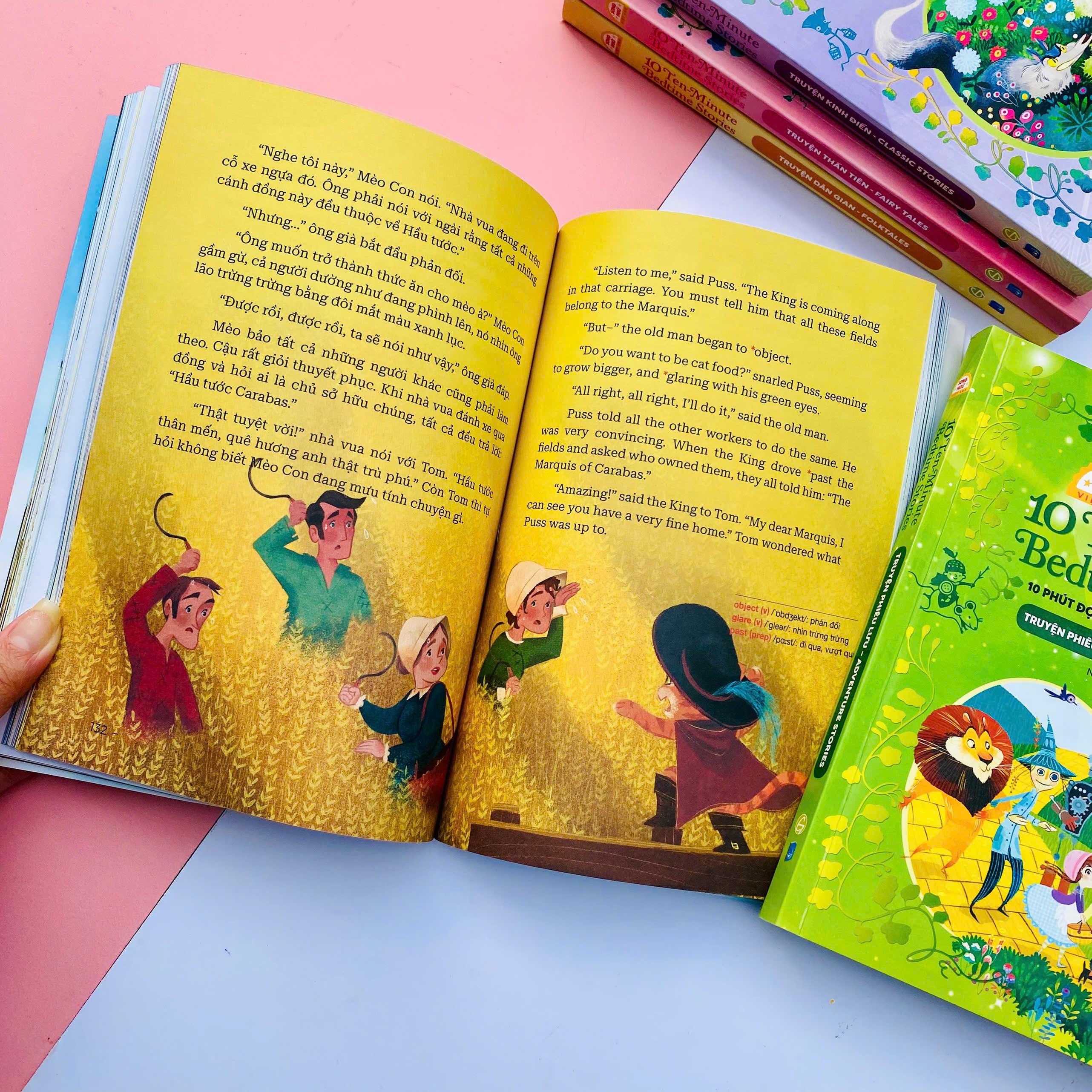 Sách - 10 Ten-Minutes Bedtime Stories - 10 Phút Đọc Truyện Trước Giờ Đi Ngủ - Classic Stories - Truyện Kinh Điển - Song Ngữ Việt-Anh