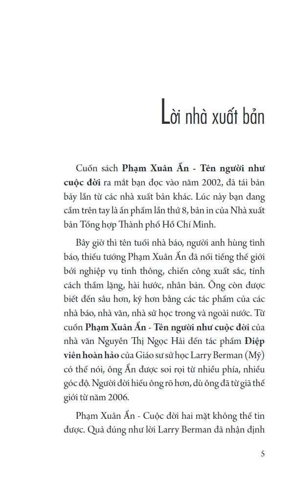 Sách - Phạm Xuân Ẩn - Tên Người Như Cuộc Đời