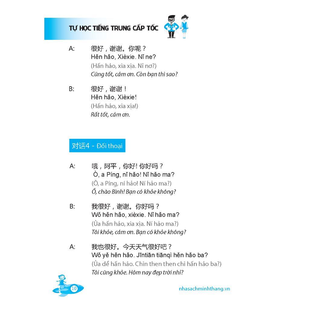 Sách - Tự Học Tiếng Trung Cấp Tốc - Kèm File Nghe - Minh Thắng