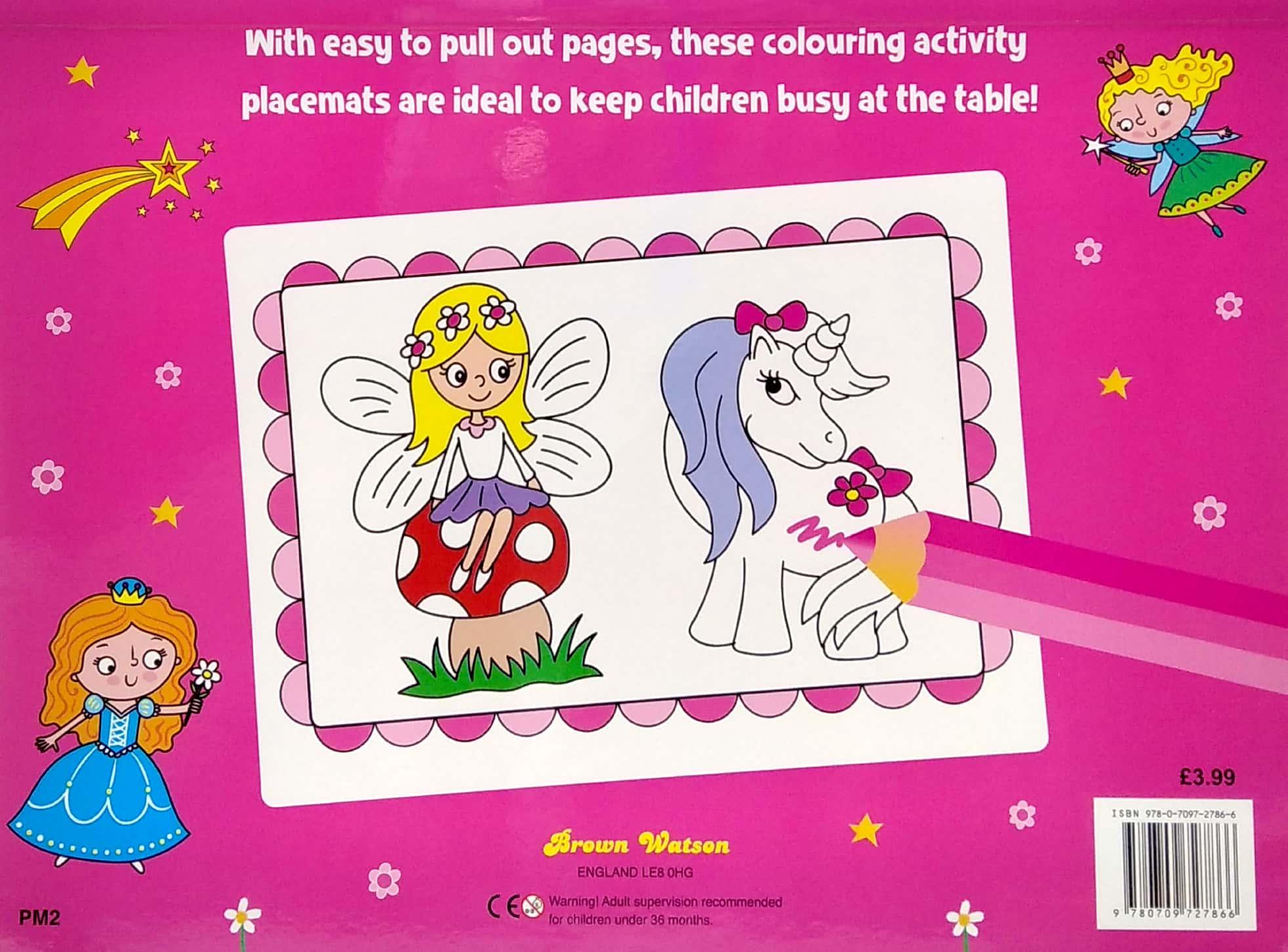 I Love To Colour My Placemat: Princess