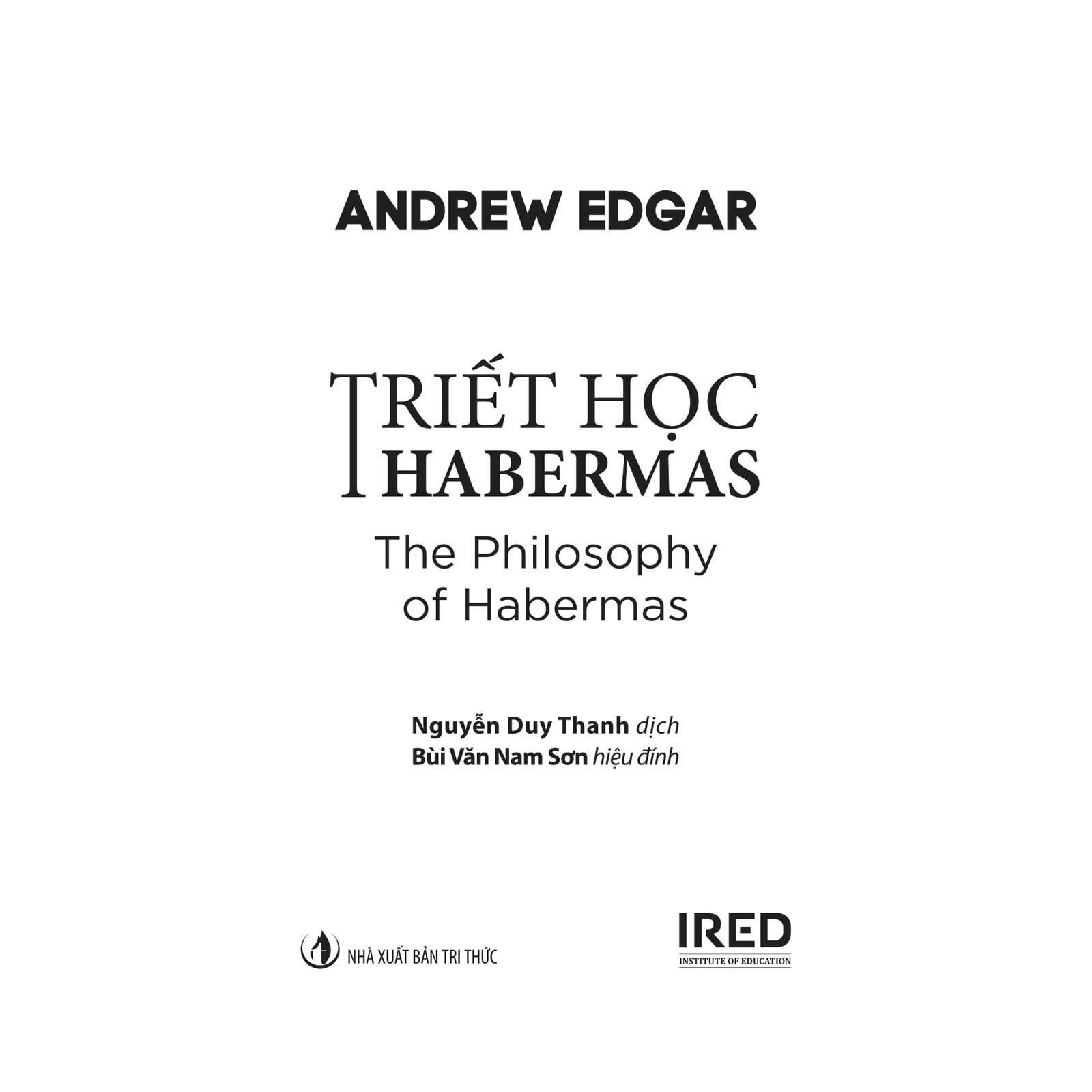 Triết học Habermas - The Philosophy of Habermas - Bìa Cứng - Bản Quyền