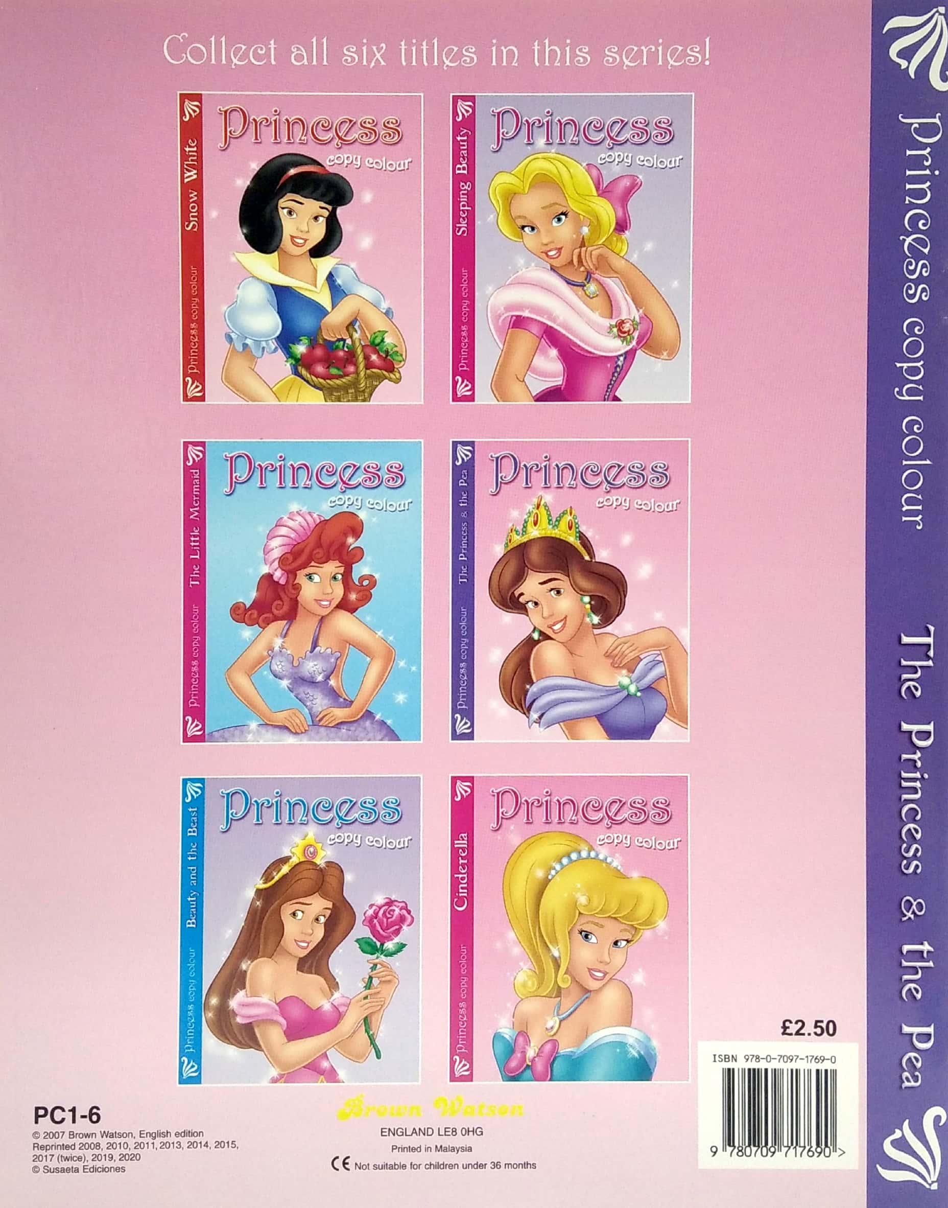 Princess Copy Colour: Princess And The Pea