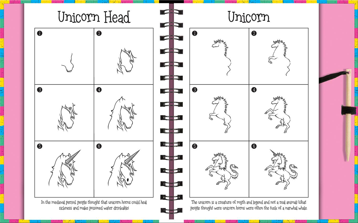 Scratch And Draw Unicorns & Horses Too! - Scratch Art Activity Book