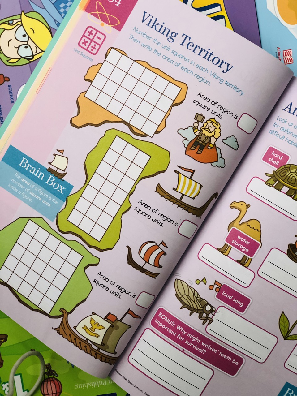 Sách summer brain quest 3&4 phát triển tư duy iq cho bé - in màu ( tiếng anh, 8 - 9 tuổi )