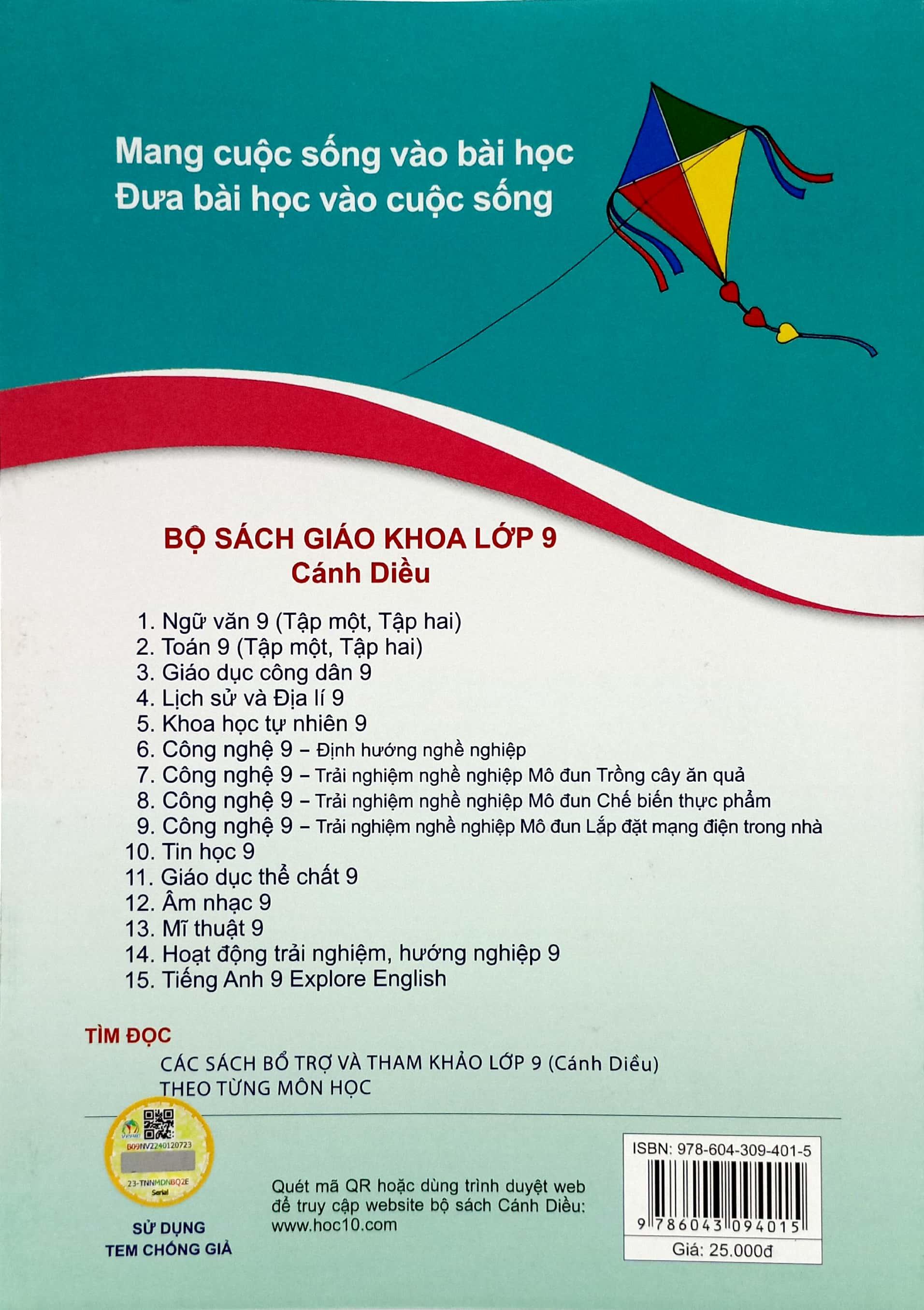 Sách - Bài Tập Ngữ Văn 9 - Tập 2 (Cánh Diều) (Chuẩn)