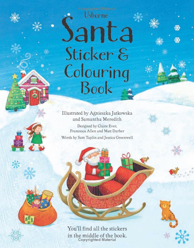 Santa Sticker & Colouring Book
