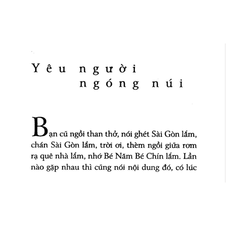 Yêu Người Ngóng Núi (Tản Văn Nguyễn Ngọc Tư) (Tái Bản)