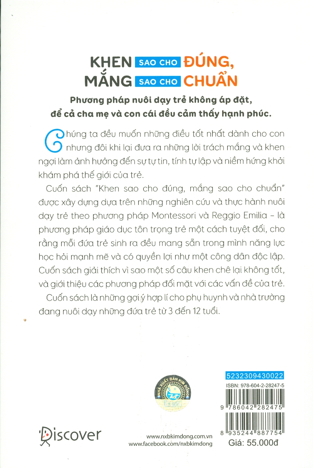 Khen Sao Cho Đúng, Mắng Sao Cho Chuẩn - Nuôi Dạy Một Đứa Trẻ Tự Lập Theo Phương Pháp Giáo Dục Montessori Và Reggio Emilia