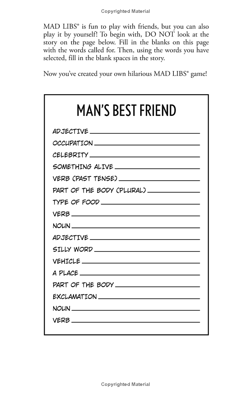 Happy Howl-o-ween Mad Libs: World