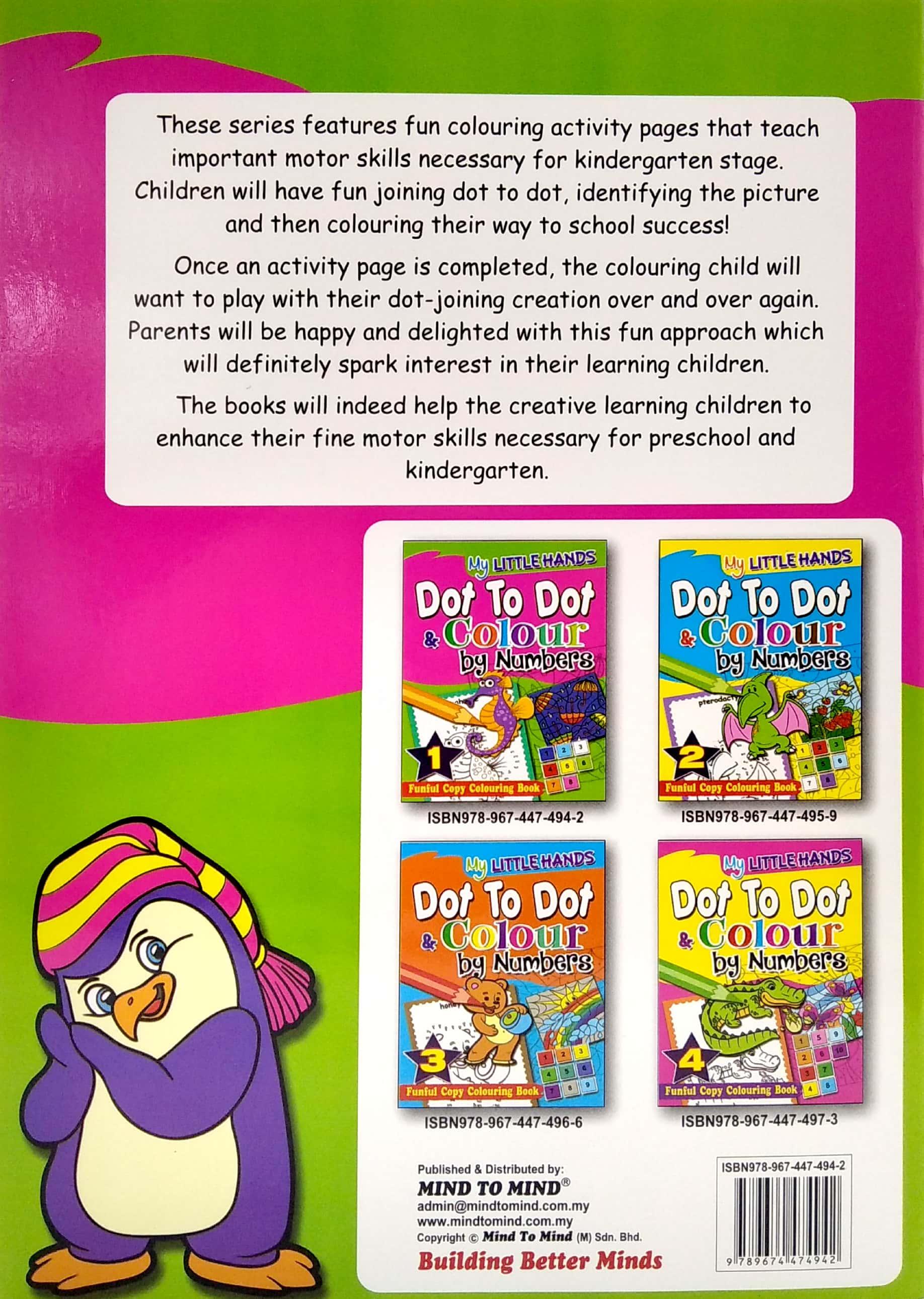 My Little Hands: Dot To Dot & Colour By Numbers Book 1