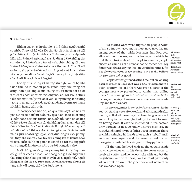 Đảo giấu vàng - Sách song ngữ kinh điển, có note từ vựng, tặng kèm file nghe - HG Books