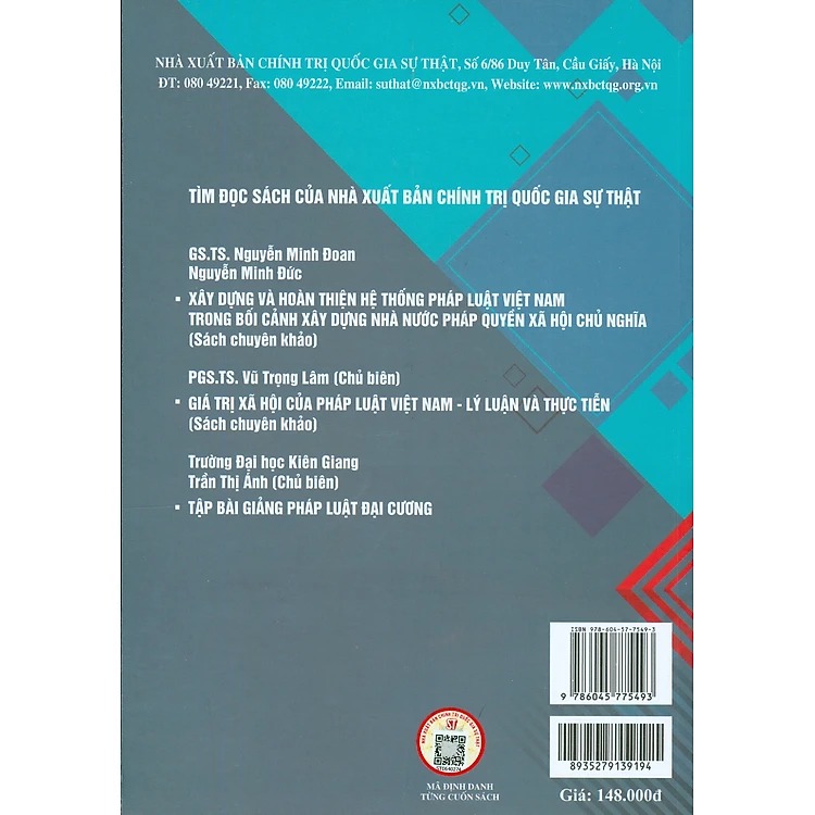 Pháp luật đại cương (Dùng trong các trường đại học, cao đẳng và trung cấp)